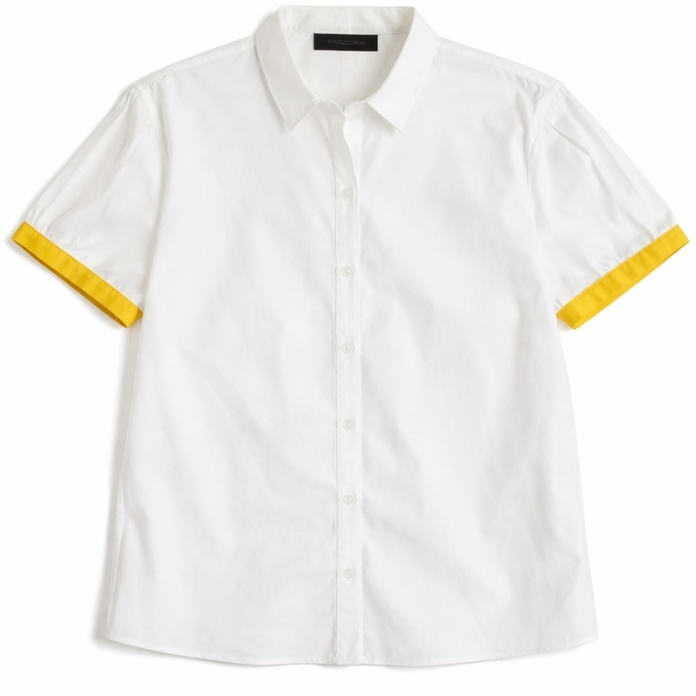 Piazza Sempione Short Sleeve Button-Down Shirt | Women’s IT 50 / US XL | White